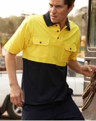 Cotton Jersey Hi Vis Polo, Short Sleeve